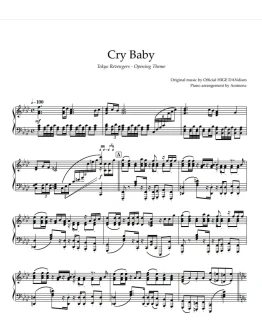 Ноты Animenz - Cry Baby Tokyo Revengers OP Ноты Animenz - Cry Baby Tokyo Revengers OP