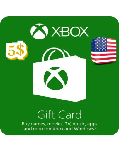КАРТА ПОПОЛНЕНИЯ БАЛАНСА XBOX 5 USD США