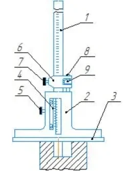 Чертеж штангенглубиномера ШГ в программе Компас 3D