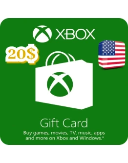 КАРТА ПОПОЛНЕНИЯ БАЛАНСА XBOX 20 USD США