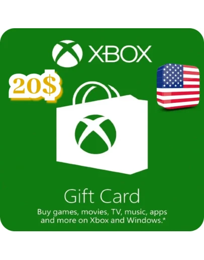 КАРТА ПОПОЛНЕНИЯ БАЛАНСА XBOX 20 USD США