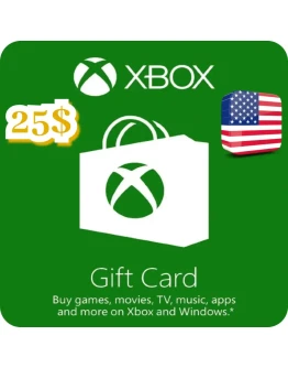 КАРТА ПОПОЛНЕНИЯ БАЛАНСА XBOX 25 USD США