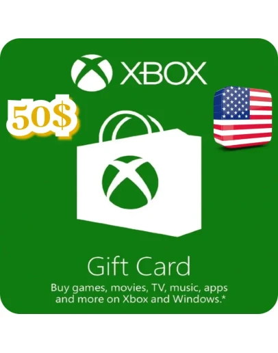 КАРТА ПОПОЛНЕНИЯ БАЛАНСА XBOX 50 USD США