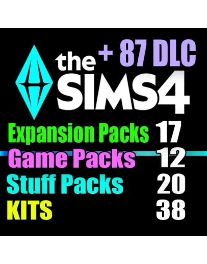 SIMS 4 + 87 DLC (17 допов12 наборов20 кат.38 компл.)