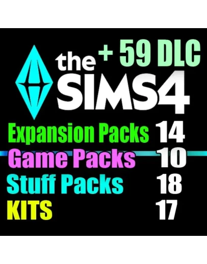 SIMS 4 + 59 DLC (14 допов10 наборов18 кат.17 компл.)