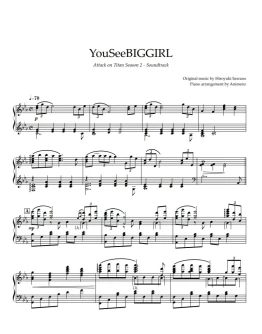 Ноты Animenz - YouSeeBIGGIRL - Attack on Titan OST