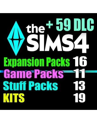 SIMS 4 + 59 DLC (16 допов11 наборов13 кат.19 компл.)