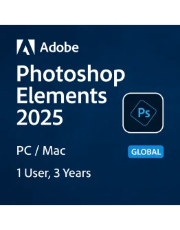 Adobe Photoshop Elements 2025 PC, Mac 1 User, 3 Year EU