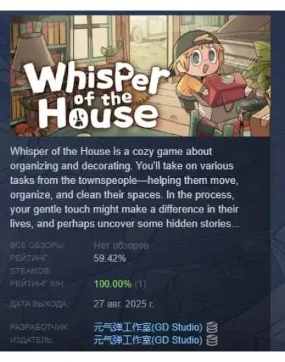 Whisper of the House АВТОДОСТАВКА STEAM РОССИЯ