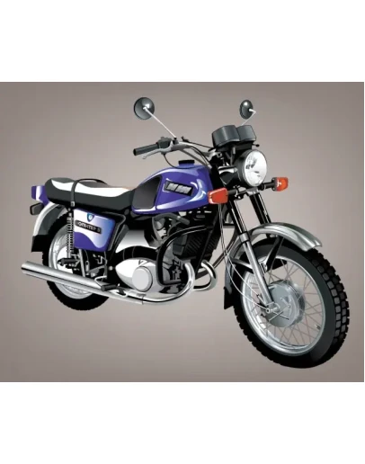 Мотоцикл. Векторное изображение.