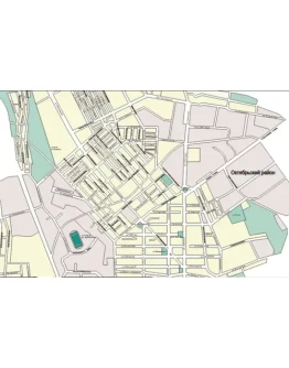 Карта г. Тамбова. Векторное изображение.