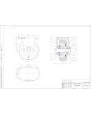 Рабочий чертеж детали ступица колеса тележки в компасе