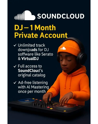 SOUNDCLOUD DJ 1 МЕСЯЦ ЧАСТНЫЙ АККАУНТ