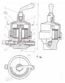 Чертеж штуцер воздушного фильтра в программе Компас 3D