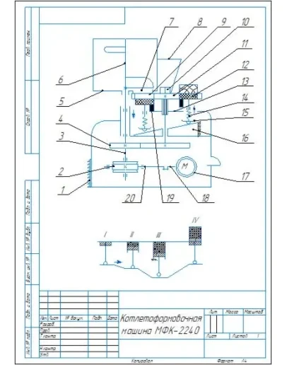Чертеж котлетоформовочная машина МФК-2240