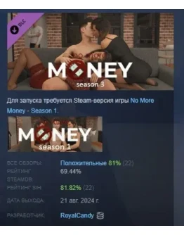No More Money - Season 3 DLC STEAM РОССИЯ