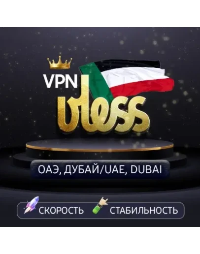 VPN ОАЭ, Дубай (VLESS) Скорость 1-12 мес.