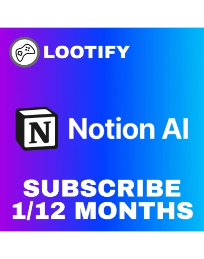 Notion AI Подписка 1/12 Месяцев на Ваш Аккаунт