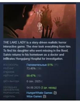 THE LAKE LADY АВТОДОСТАВКА STEAM РОССИЯ THE LAKE LADY АВТОДОСТАВКА STEAM РОССИЯ