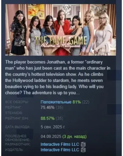 The Fame Game: Welcome to Hollywood АВТОДОСТАВКА STEAM