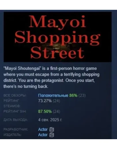 Mayoi Shopping Street АВТОДОСТАВКА STEAM РОССИЯ