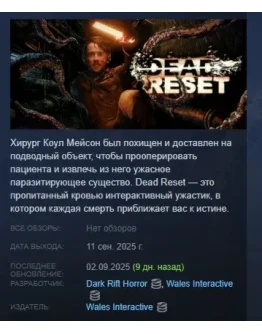 Dead Reset АВТОДОСТАВКА STEAM РОССИЯ