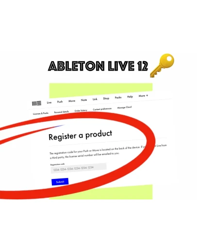 Ableton Live 12 Lite/ 100 официальный ключ/ Лицензия