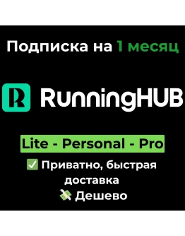 Подписка RunningHUB AI Lite/Personal/Pro 1 месяц