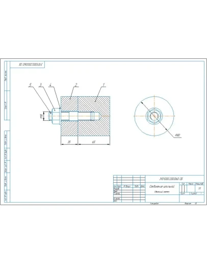 Чертеж соединения шпилькой с резьбой М18