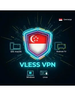 VLESS VPN (Сингапур) Автовыдача Без блокировок