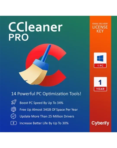 CCleaner Professional 2025 ключ Windows на 1 год