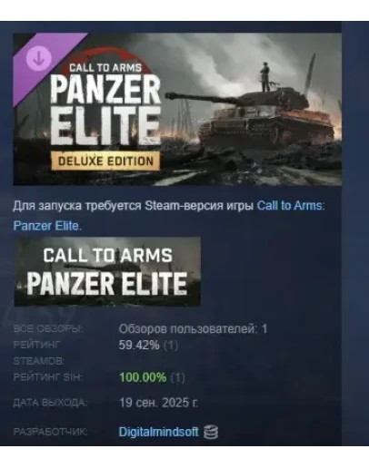 Call to Arms: Panzer Elite - Deluxe Edition DLC STEAM