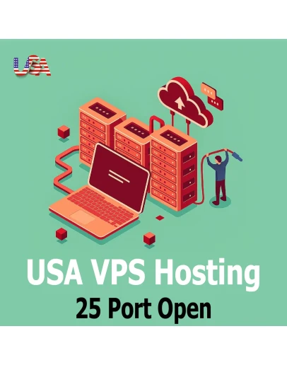 USA VPS 25 портов открыт ежемесячные планы хостинга