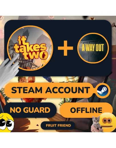 Оффлайн аккаунт STEAM IT TAKES TWO + A WAY OUT