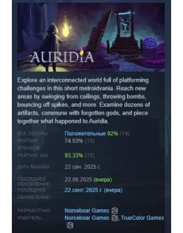 Auridia АВТОДОСТАВКА STEAM РОССИЯ Auridia АВТОДОСТАВКА STEAM РОССИЯ