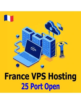 VPS-хостинг во Франции. Открыто 25 портов. Ежемесячный