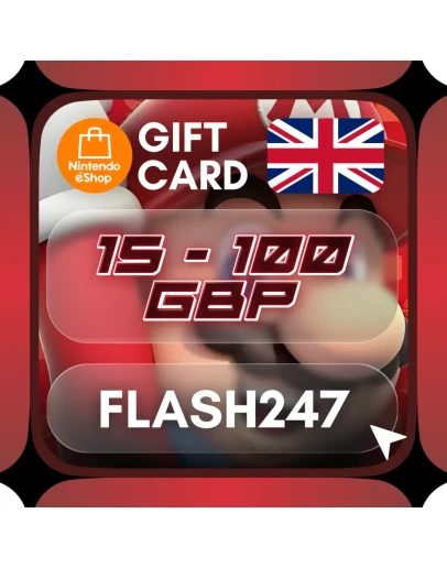 Подарочная карта Nintendo eShop UK 15100 фунтов стер