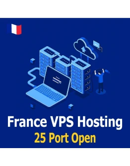 VPS-хостинг во Франции. Открыто 25 портов Ежемесячный