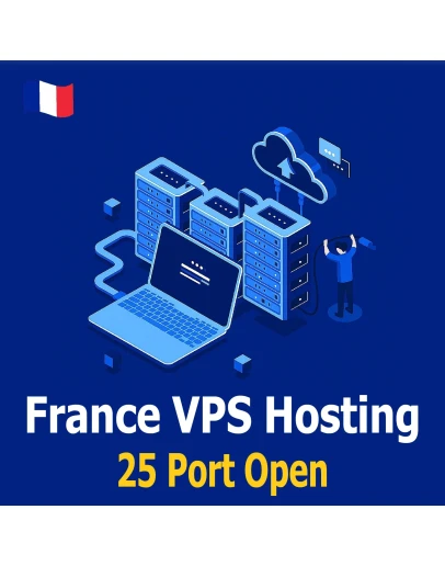 VPS-хостинг во Франции. Открыто 25 портов Ежемесячный