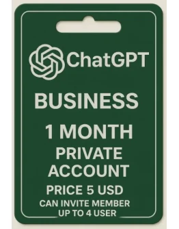 ChatGPT Plus Bussiness  Team 1 Month Private Account