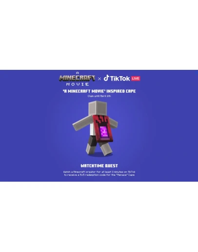 Minecraft TIKTOK Menace Cape JAVA &amp Bedrock
