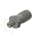 МЧ00.02.00.02 штуцер - чертеж и 3D модель