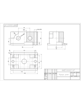 Корпус реле. Чертеж и 3D модель