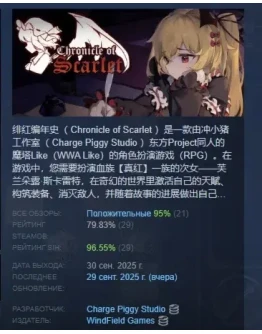 Chronicle of Scarlet АВТОДОСТАВКА STEAM РОССИЯ