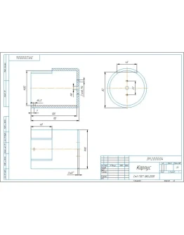 ЭМ.20.00.04 корпус - чертеж детали