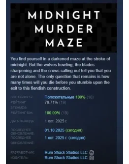 Midnight Murder Maze АВТОДОСТАВКА STEAM РОССИЯ