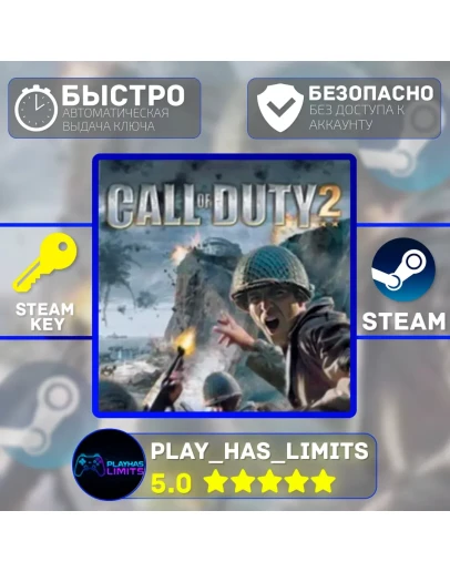 🔑Call of Duty 2 КЛЮЧ STEAM Global + РФ