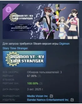 Digimon Story Time Stranger Costume Swimwear Set STEAM Digimon Story Time Stranger Costume Swimwear Set STEAM