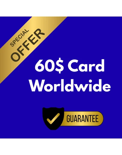 Карта Global Card номиналом 60 для оплаты любых услуг