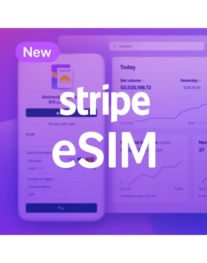 Stripe eSIM для регестрации в сервисе